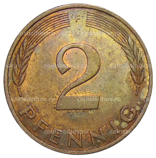 2 пфеннига 1982 года F Германия