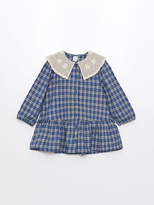 Bebe Yaka Uzun Kollu K?z Bebek Elbise