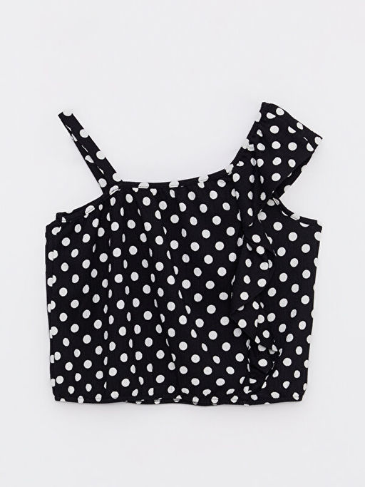 Puantiye Desenli F?rf?rl? K?z ?ocuk Bluz