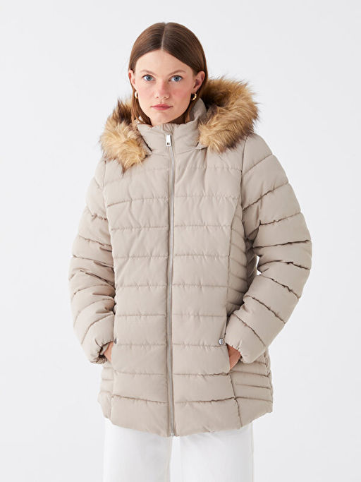 Kad?n Kap??onlu D?z ?i?me Mont - Waikiki фото 2