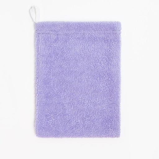 Набор для купания Крошка Я (полотенце-уголок 85*852см,полотенце 40*55см, рукавица), цвет сиреневый  фото 6