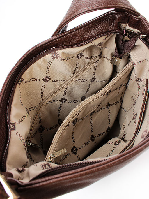 LACCOMA сумка Жаклин-Y2005-коричневый эко кожа хлопок