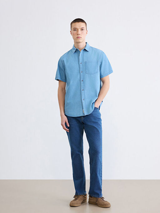 Regular Fit Erkek Jean G?mlek