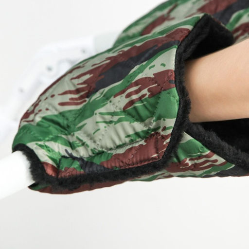 Варежки-муфты на ручку коляски, 2 шт., стеганные, цвет камуфляж - Simaland фото 4