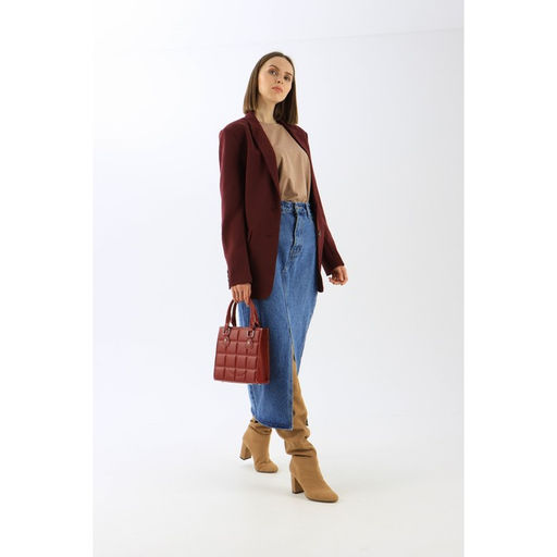 Сумка-тоут на молнии, цвет бордовый - Simaland фото 4