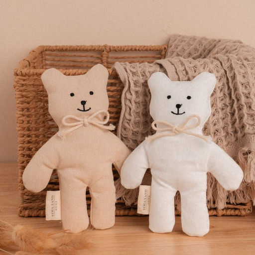 Мягкая игрушка «Мишка», с бантиком, 17 см, цвет бежевый