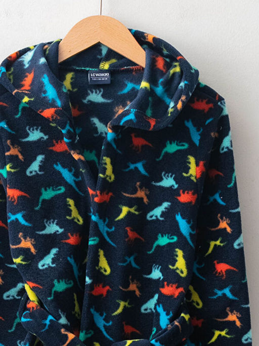 Kap??onlu Desenli Uzun Kollu Polar Erkek ?ocuk Sabahl?k - Waikiki фото 3