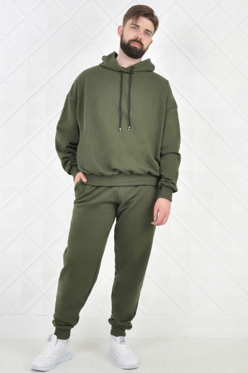 Арт. 6587 Костюм с брюками мужской 46-54 (5 шт) Цвет:темный хаки - Идеал фото 2