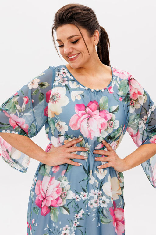 Платье ANELLI 1559 цветок миндаля  фото 2