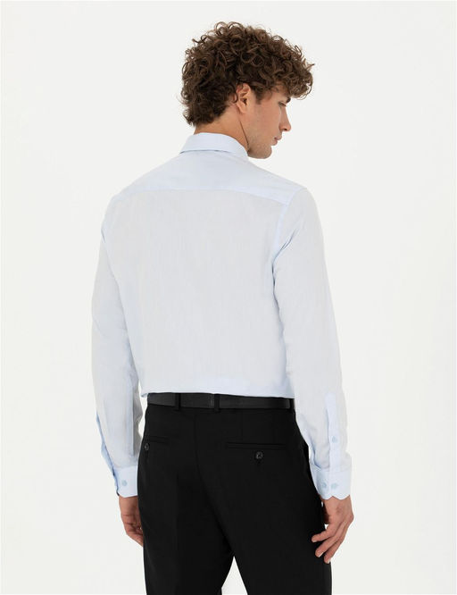 A__k Mavi Slim Fit Uzun Kollu G_mlek - Pierre cardin фото 5