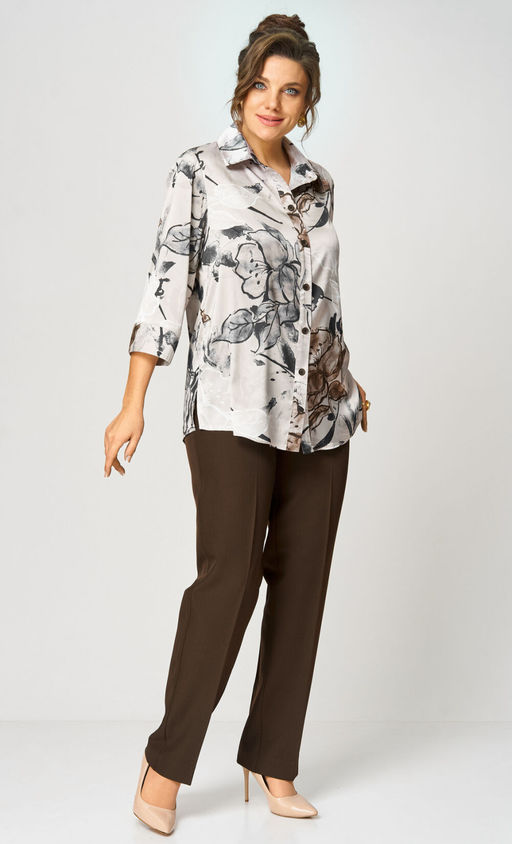 Костюм БелЭльСтиль 877/609 бежево-коричневый фото 2