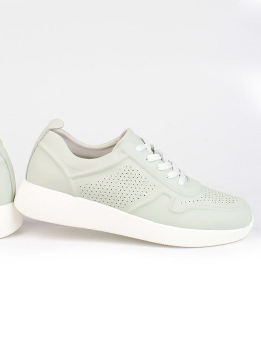 05-PDL195-3 LT. GREEN Кроссовки женские (натуральная кожа) - Фабричный китай фото 13