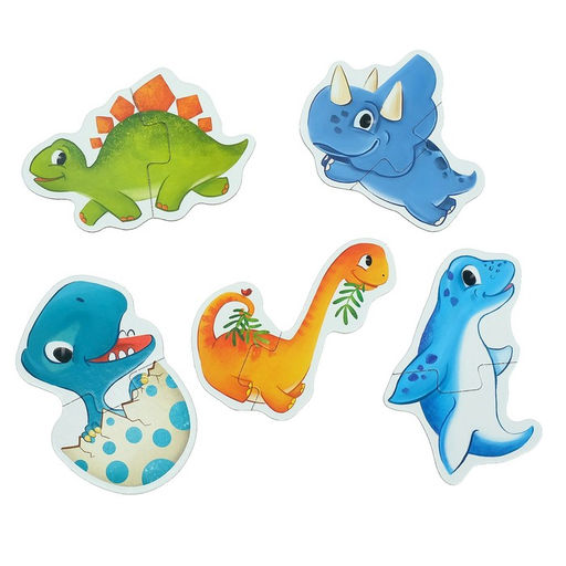 Макси пазлы Малыши-динозавры, 5 пазлов, 10 деталей - Puzzle time фото 2