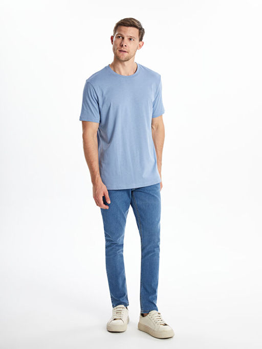 Bisiklet Yaka K?sa Kollu Penye Erkek Ti??rt - Waikiki фото 2