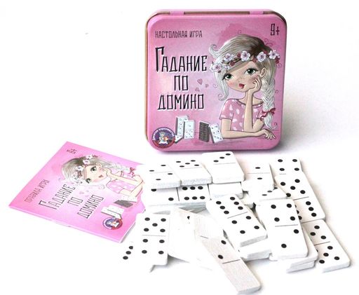 Игра настольная "Гадание по домино" в жестяной коробке (02989) "Десятое королевство"