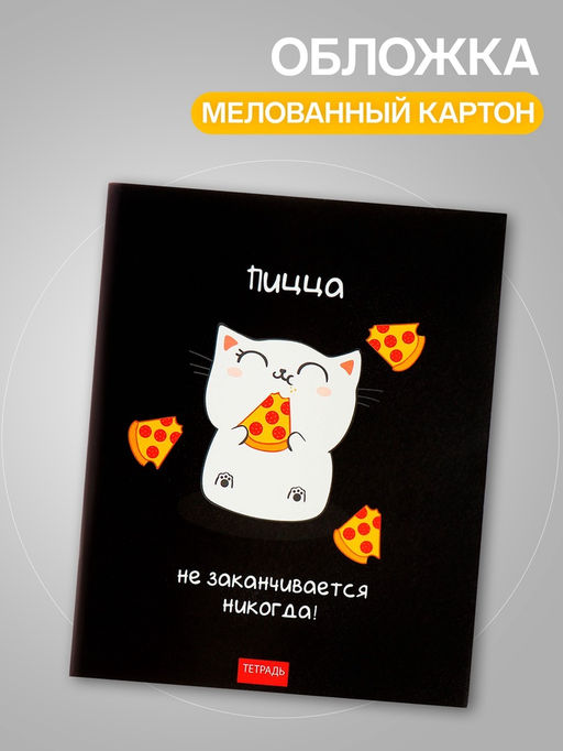 Набор тетрадей 96 листов в клетку, Calligrata Кошачьи радости, 4 штук  фото 2