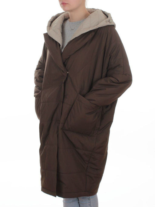 8030 BROWN Куртка демисезонная женская (100 гр. холлофайбер)
