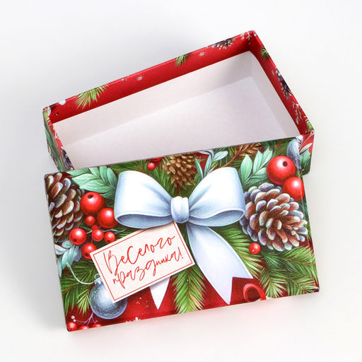 Набор подарочных новогодних коробок 10 в 1 С новым годом, 32.5?20?12.5 - 12?7?4 см