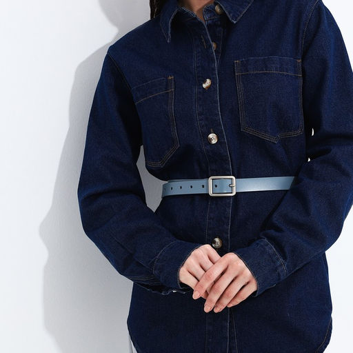 Ремень женский, ширина 2.2 см, винт, пряжка металл, цвет светло-голубой - Simaland фото 3