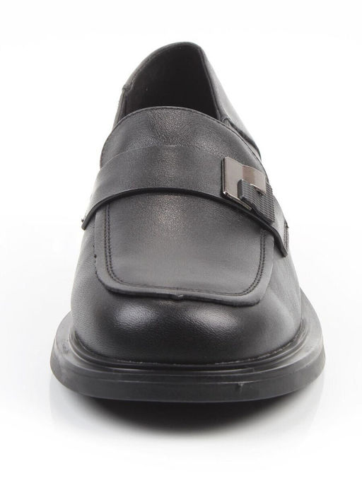 03-DEB58-1 BLACK Лоферы женские (натуральная кожа)