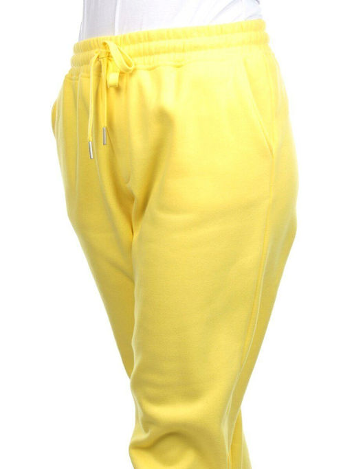 M049 YELLOW Брюки спортивные женские на флисе (100% хлопок) 7986 - Fashion фото 4
