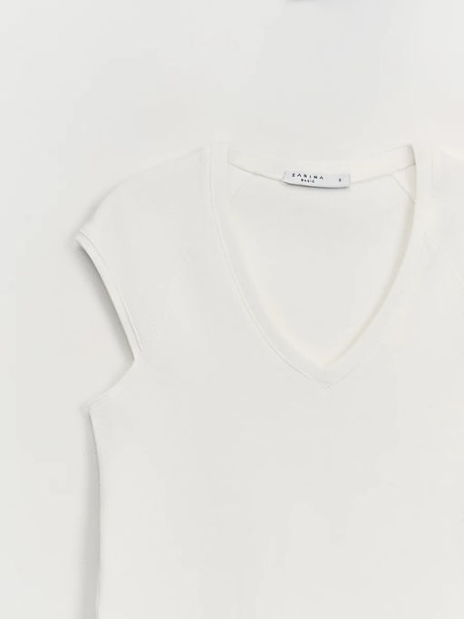 Футболка из хлопка с рукавом реглан / Zarina  фото 9