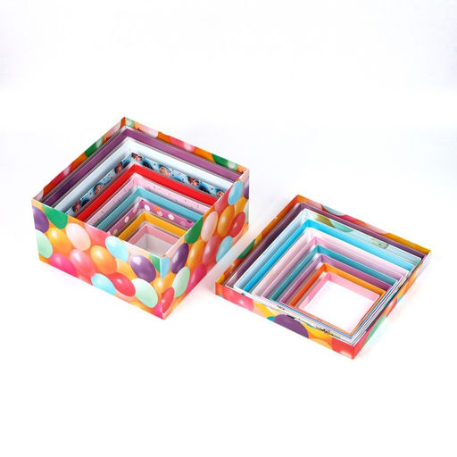 Набор коробок 10 в 1, упаковка подарочная, «Шары», 10×10×6 ‒ 28×28×15 см