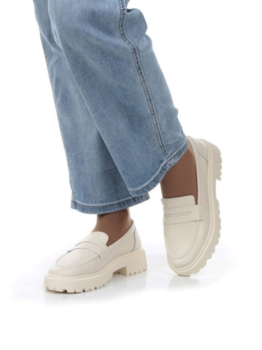 03-PDD178-2 LIGHT BEIGE Лоферы женские (натуральная кожа)