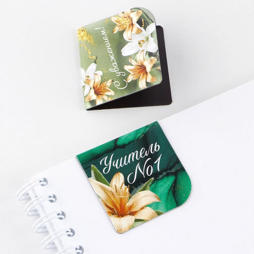 Цена за 2 шт. Магнитные закладки для книг в открытке Учителю: Учитель №1, 4 шт. - Artfox фото 5