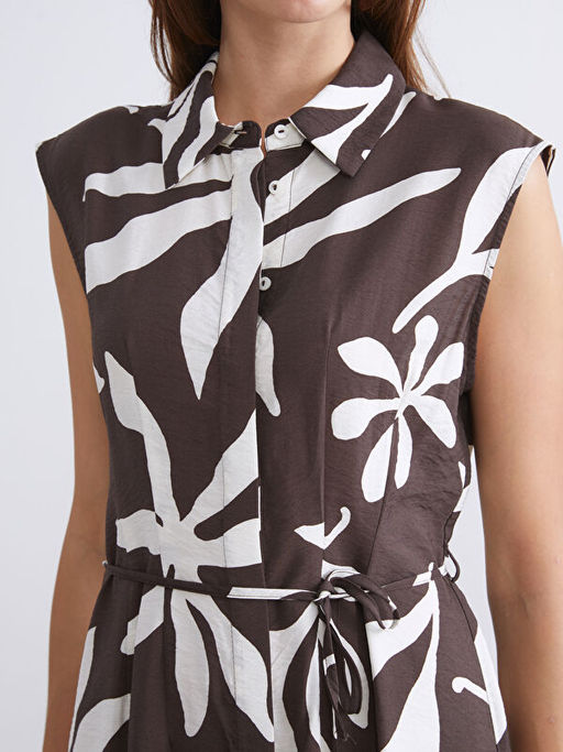 ?i?ekli Ku?akl? G?mlek Elbise