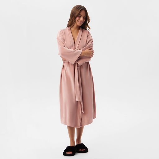 Халат домашний женский KAFTAN Plushy, размер 40-42, розовый