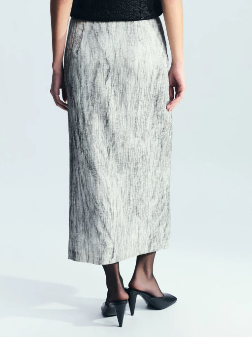 Юбка миди со сборкой и цветами / Zarina