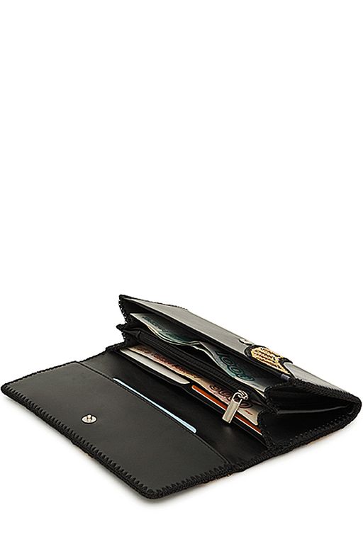 Кошелек с аппликацией ДС-1-136 черный