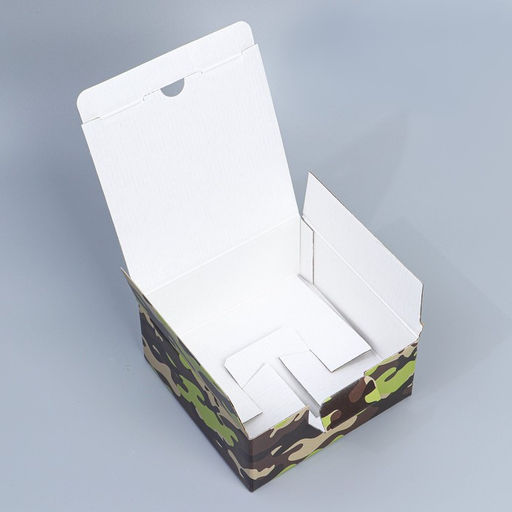 Коробка подарочная сборная, упаковка, «Милитари», 15 х 15 х 7 см