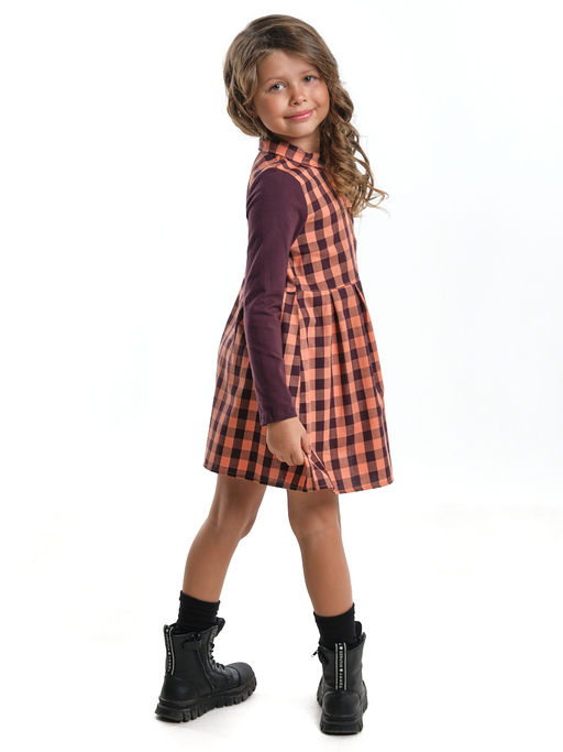 Платье UD 3891 оранж.клетка - Mini maxi фото 5