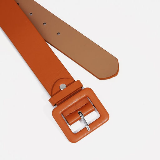 Ремень женский, ширина 3.3 см, винт, пряжка под кожу, цвет рыжий - Simaland фото 2