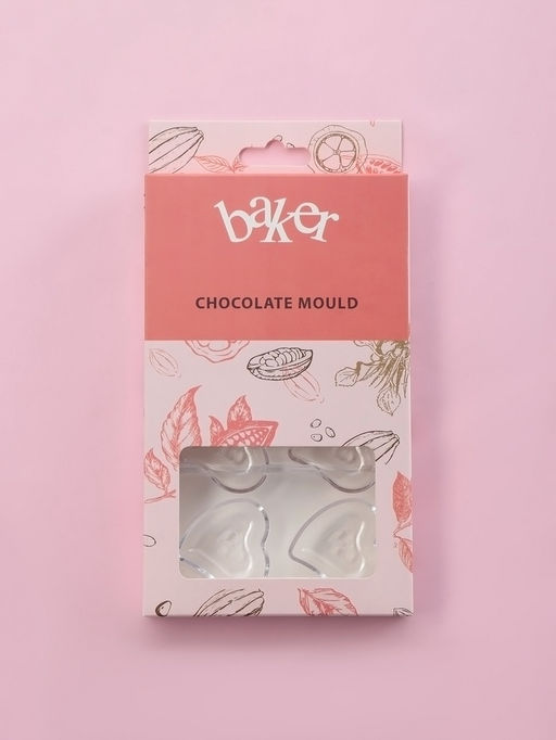 Форма для конфет и шоколада KONFINETTA Сердце, пластик, 20?12?2.5 см, 8 ячеек 4?4?1 см, прозрачная