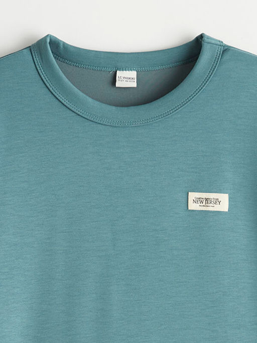 Erkek ?ocuk Bisiklet Yaka Kal?n Sweatshirt