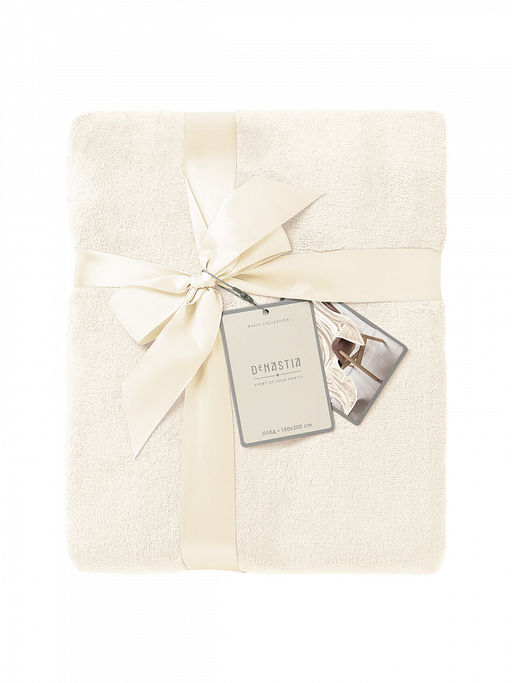 Плед плюшевый 150x200 молочный - Denastia фото 4