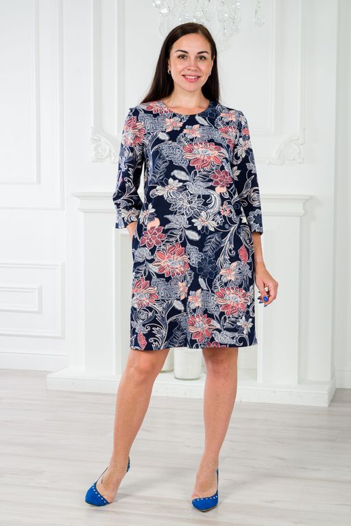 Платье женское из милано Амалия узор - Амадэль фото 5