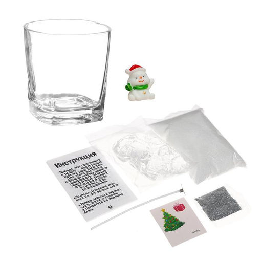 УЦЕНКА Набор для творчества Делаем новогоднюю гелевую свечу, снеговик