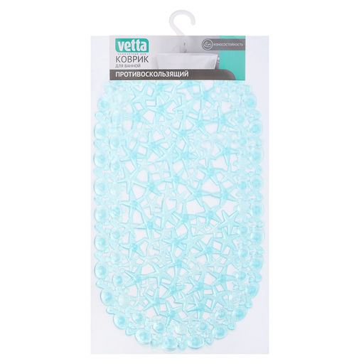 Коврик для ванной противоскользящий ПВХ, 68*37см Морской,004 арт. 403-004 VETTA