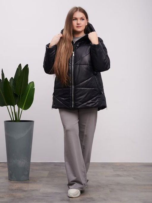 Куртка демисезонная Амелия черный - Yollochka фото 2