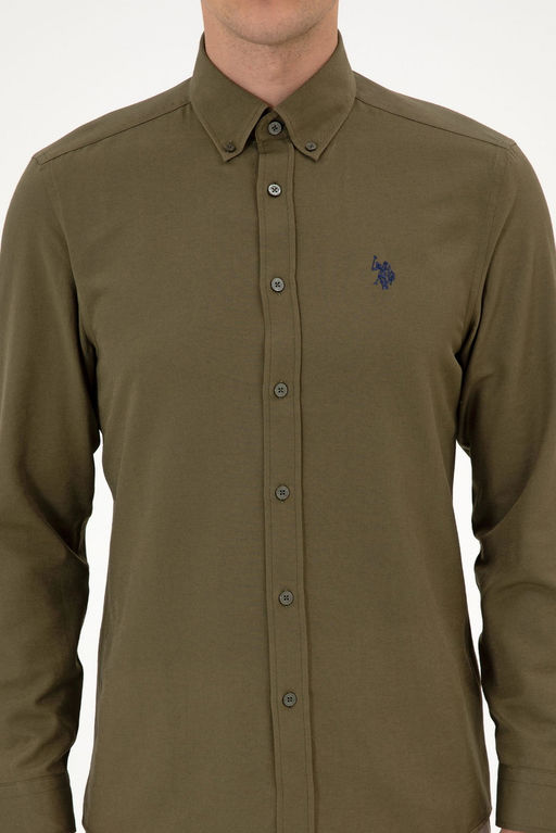 Erkek Haki Uzun Kollu Basic G_mlek Sepette S_rpriz _ndirim - U.s. polo assn фото 6