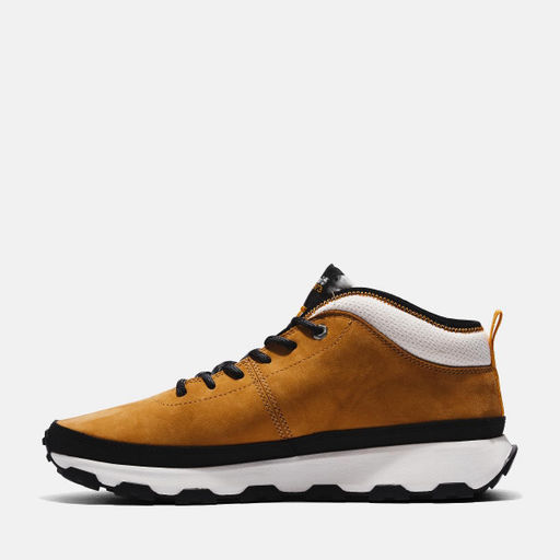 Мужские кроссовки для активного отдыха Timberland Winsor Trail Mid Leather желтые  фото 3