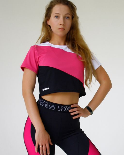 Укороченная футболка Rally розовая - Rowan фото 2