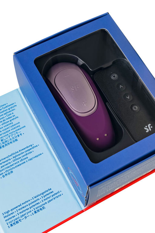 Многофункциональный стимулятор для пар Satisfyer Partner Double Fun, силикон, фиолетовый, 18 см