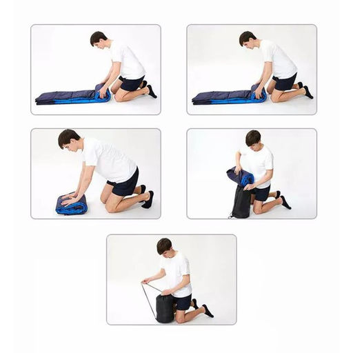 Спальный мешок туристический, 220 х 75 см, до -20 градусов, 700 г/м2, синий - Simaland фото 5