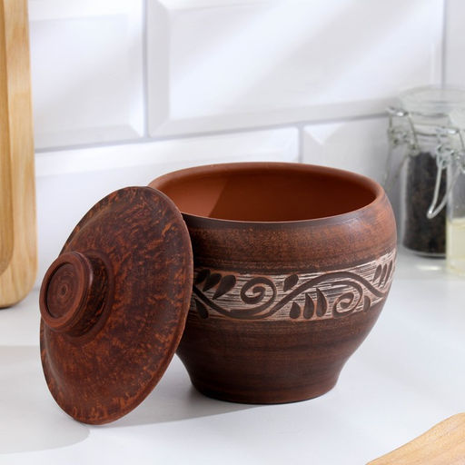 Горшок для жаркого «Ангоб», 0.55 л., 10×12×12 см