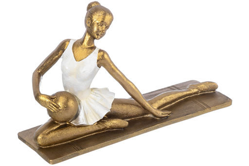 Статуэтка 22*8*14 см "Гимнастка с мячом", золото